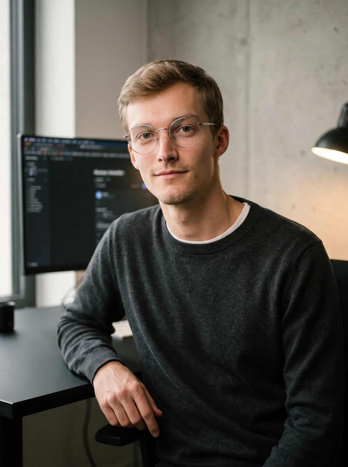 Основатель Stack за рабочим столом